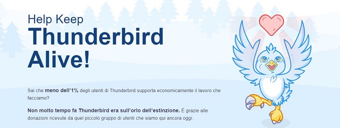 thunderbird campagna donazioni